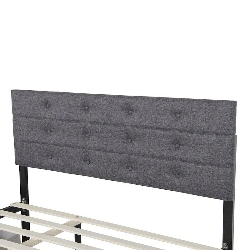 Lit gigogne en tissu de lin