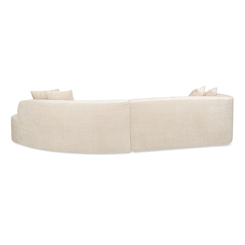 Canapé d'angle modulable en kit avec accoudoir incurvé à droite