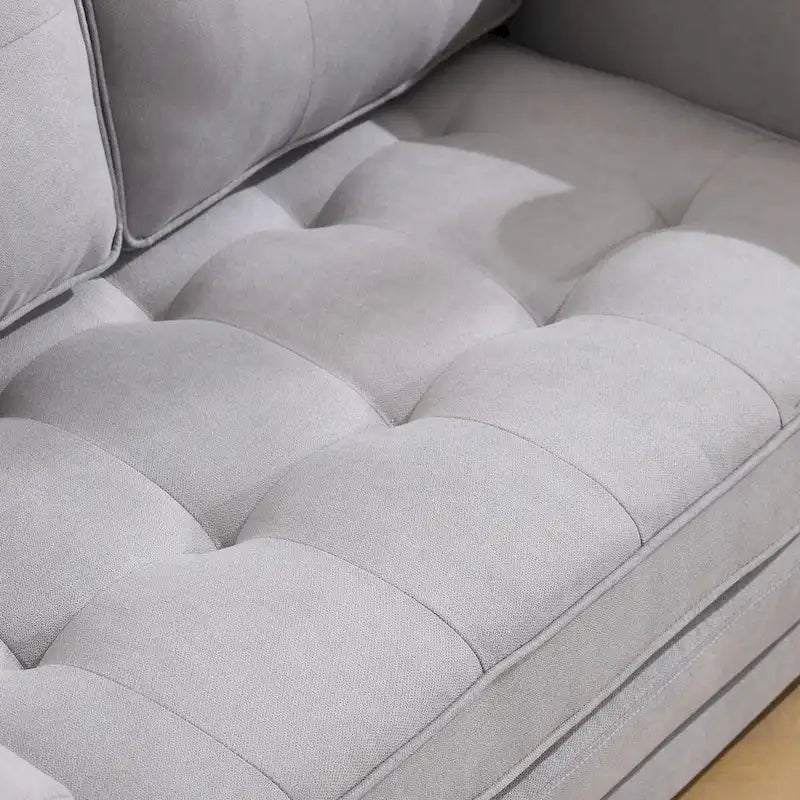 Canapé-lit rembourré de style japonais — Fonction couchage gigogne, Plusieurs options de couleurs disponibles, Canapé deux places capitonné pliable, Porte-gobelets intégrés